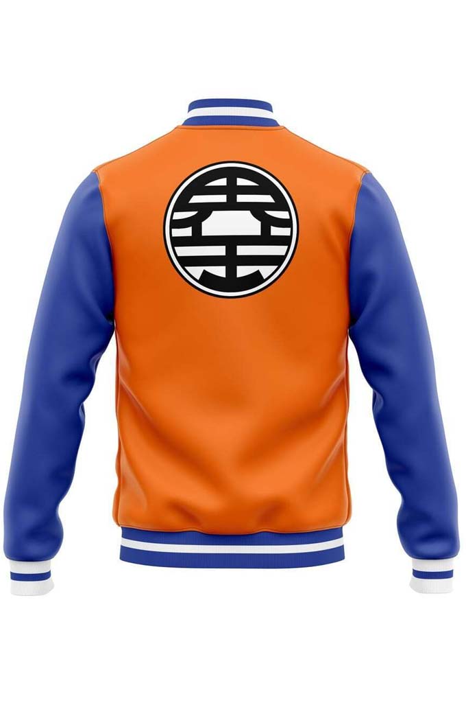 Goku Kakarot Dragon Ball Z Anime Cosplay Wool Varsity Jacket dragon-ball-z-goku-wool-jacket