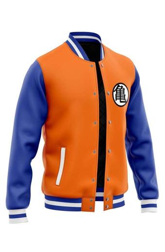 Goku Kakarot Dragon Ball Z Anime Cosplay Wool Varsity Jacket dragon-ball-z-goku-wool-jacket