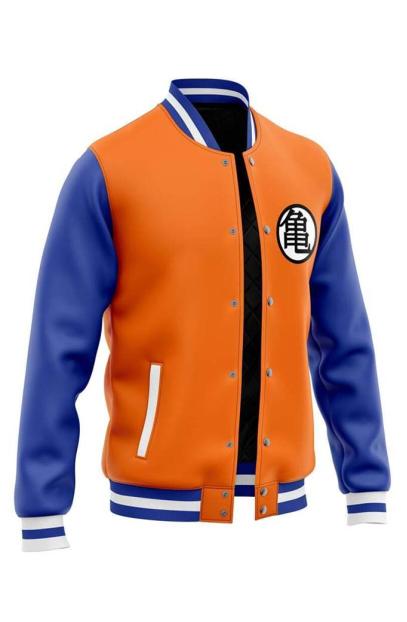 Goku Kakarot Dragon Ball Z Anime Cosplay Wool Varsity Jacket dragon-ball-z-goku-wool-jacket