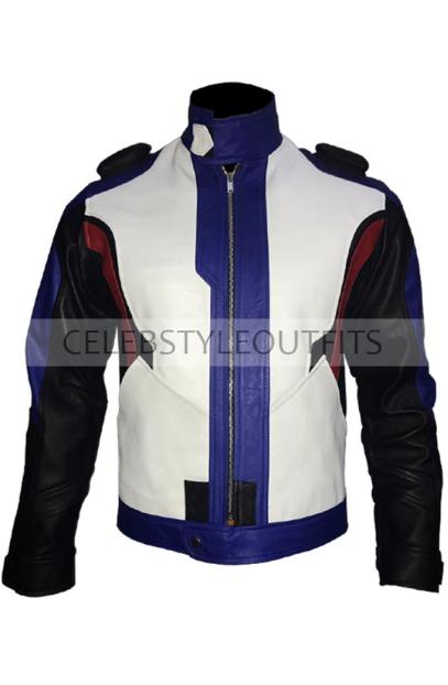 Soldier 76 Overwatch Gaming Biker Black White Leather Jacket overwatch-gaming-soldier-76-jacket