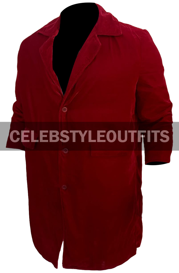 12th Doctor Velvet Coat  Doctor Who Peter Capaldi Red Coat