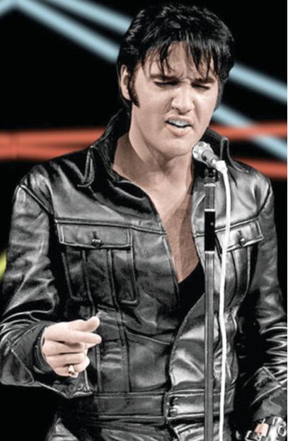 King Of Rock Elvis Presley Black Jacket elvis-presley-black-leather-jacket