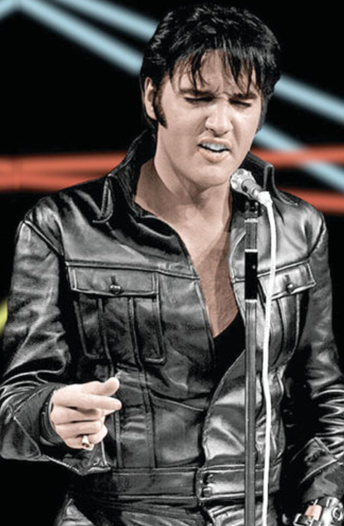 King Of Rock Elvis Presley Black Jacket elvis-presley-black-leather-jacket