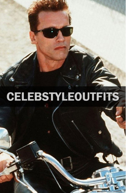 Arnold Schwarzenegger Terminator 2 Biker Leather Jacket terminator-2-arnold-schwarzenegger-black-jacket