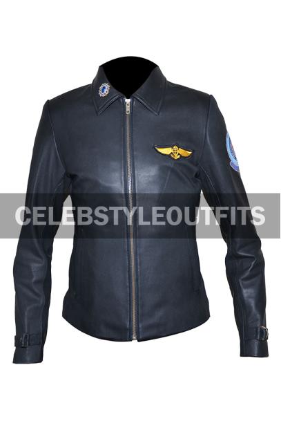 Kelly McGillis Charlotte Blackwood Top Gun Black Pilot Jacket kelly-mcgillis-top-gun-charlotte-blackwood-jacket