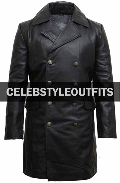 Taylor Kitsch Gambit X-Men Origins Black Leather Trench Coat taylor-kitsch-x-men-origins-coat